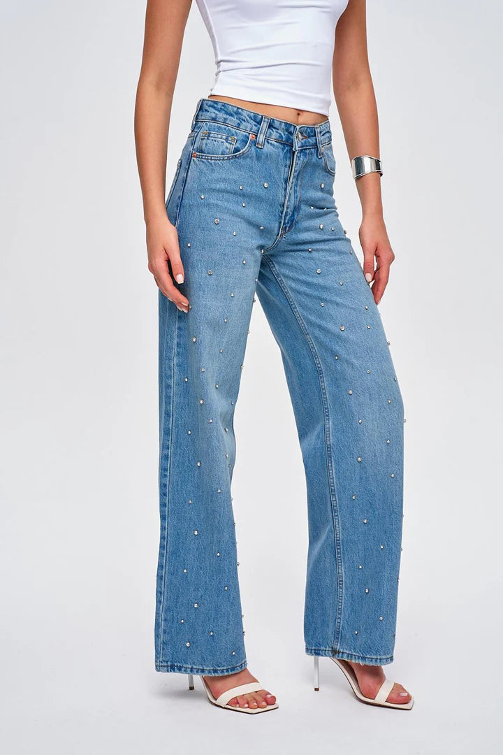 Wide Leg Pearl Jeans